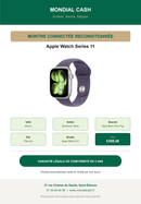 Apple Watch Series 11 - fiche caractéristiques