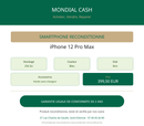 iPhone 12 Pro Max Bleu - fiche caractéristiques