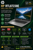 HP RTL87238E AMD E1-6010 1To Stockage HDD 4Go RAM DDR3