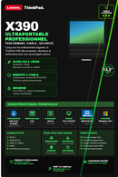 PC PORTABLE LENOVO X390 I5 256GO NVME 8GO RAM