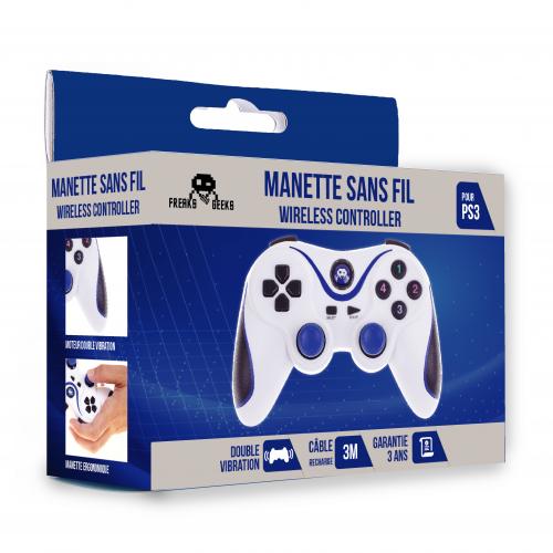 Manette PS3 Sans Fil Vibrante + Cable de recharge de 3M