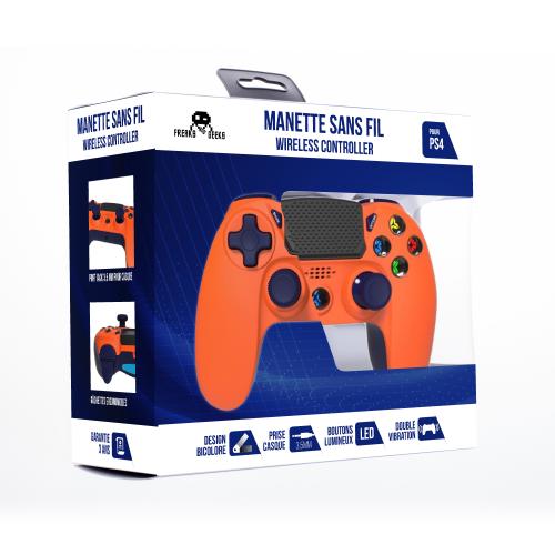 Manette Sans Fil  pour PS4 Avec Prise Jack pour casque et boutons lumineux