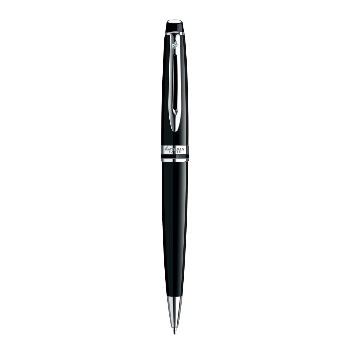 Stylo Bille Waterman Laureat Slim - Laque Noire Et Acier - Occasion Bon état - Avec Recharge