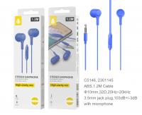 Ecouteur avec microphone - C5146 -1,2m - Bleu